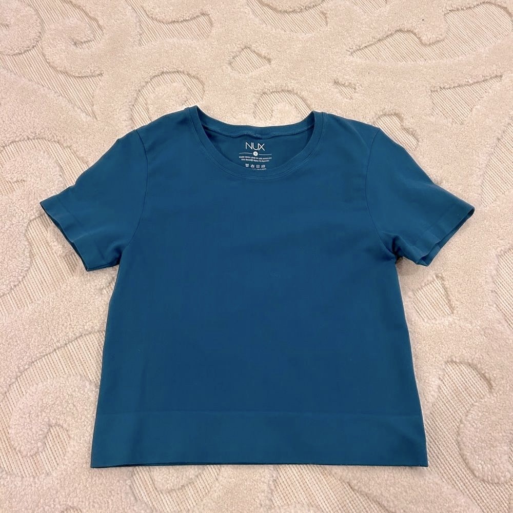 NEW NUX Our Favorite Crop Tee Dark Turquoise